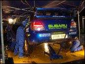 Rally Argentina 2008 - Subaru WRT pi rannm servisu