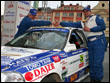 Patrik Hlach a Jiří Venuš v cíli Mogul Šumava Rallye 2008